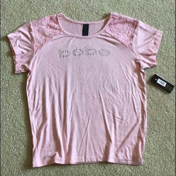 SOLD - Bebe Pink Logo Top - Small - Picture 3 of 7